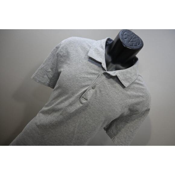 Armani Exchange AX Designer Polo Shirt Stretch Gray Short Sleeve Mens Size XL - Picture 4 of 7
